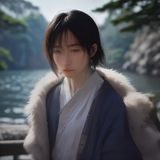 林明远，资深内容合规研究员，西装革履坐于书房，背景书架整齐，神情专注沉稳